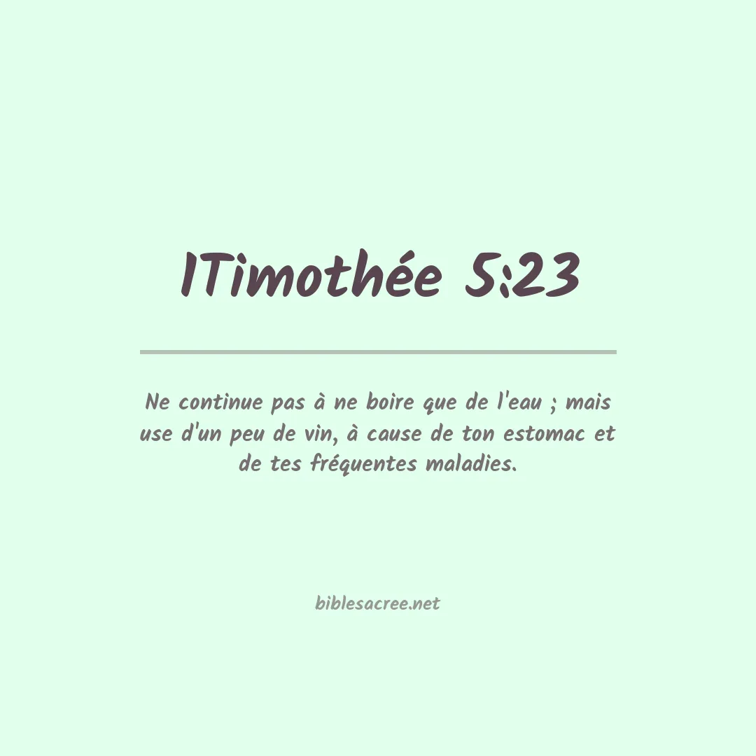 1Timothée - 5:23