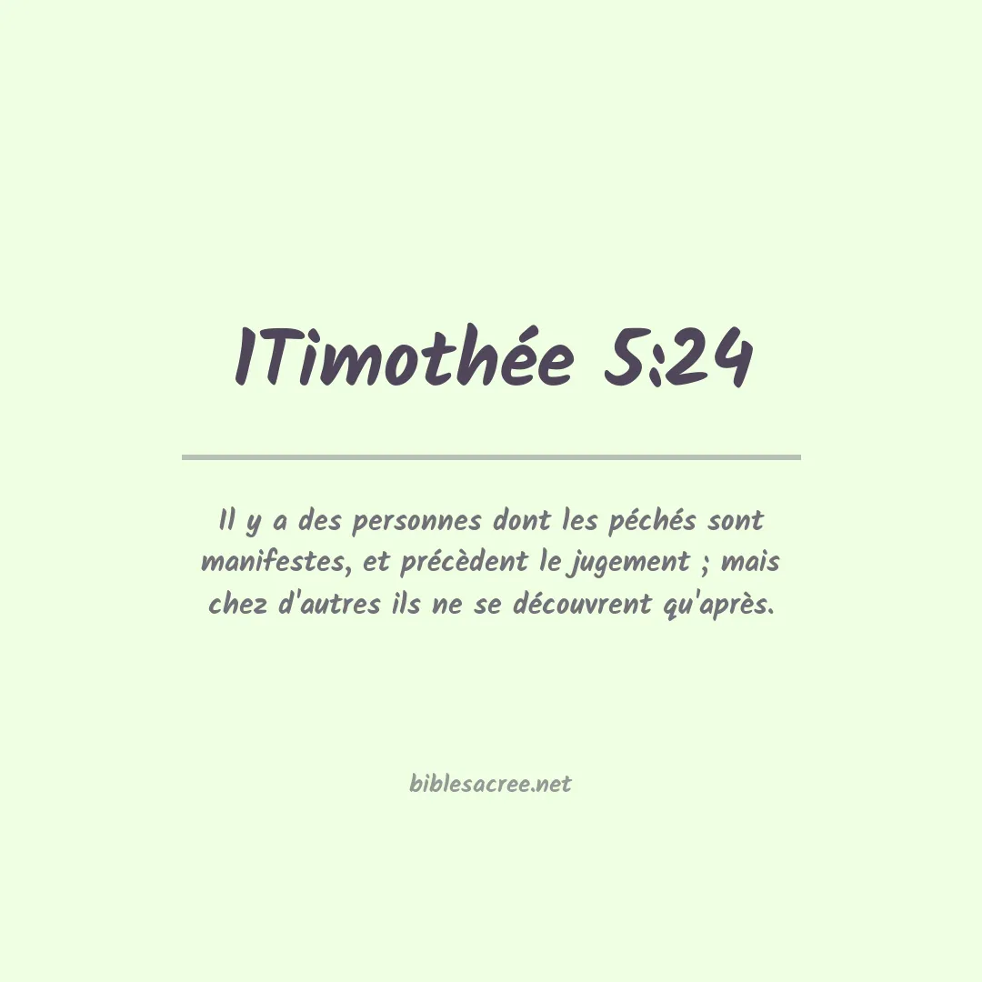 1Timothée - 5:24