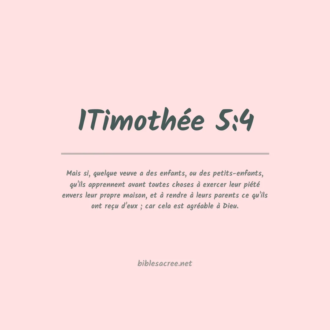 1Timothée - 5:4