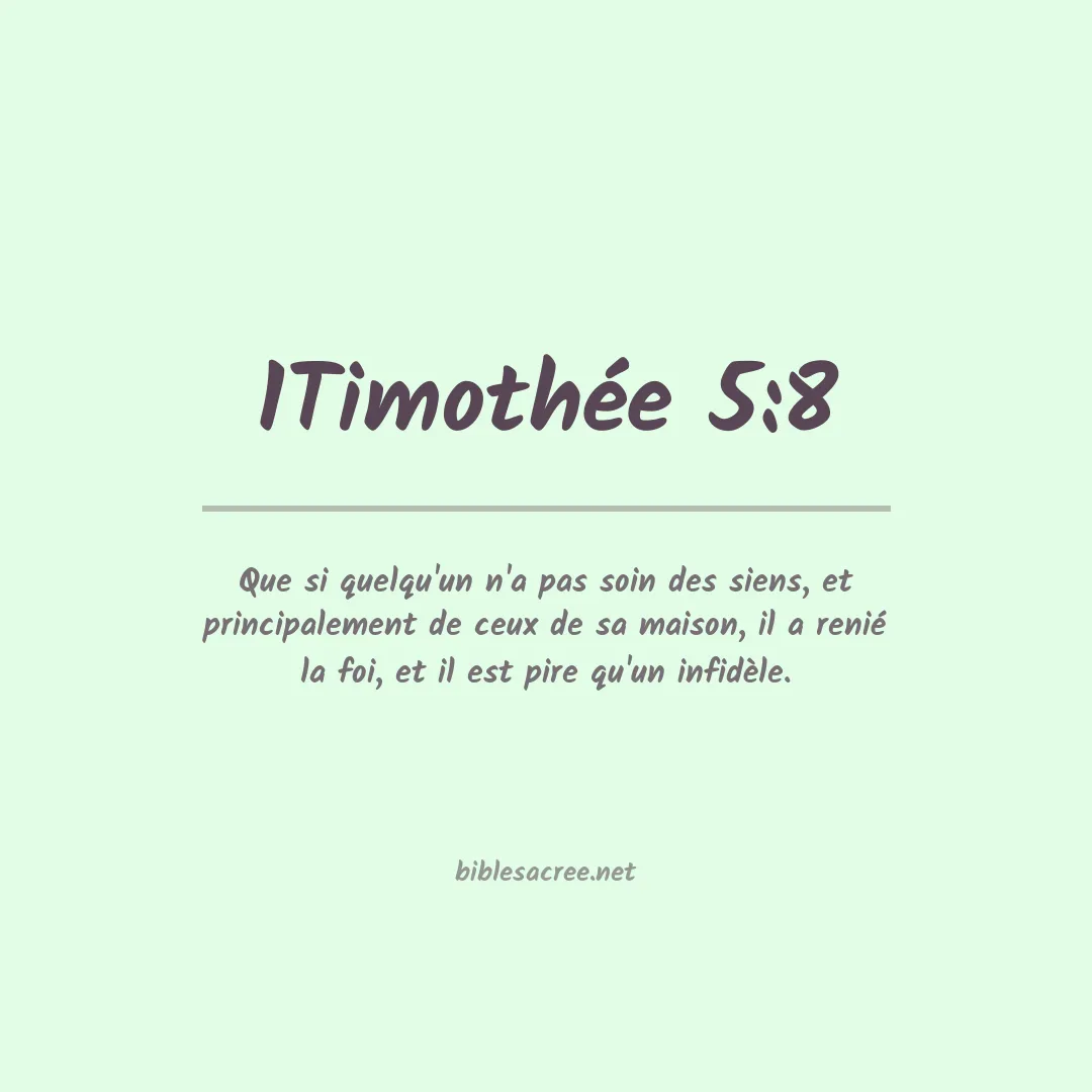 1Timothée - 5:8