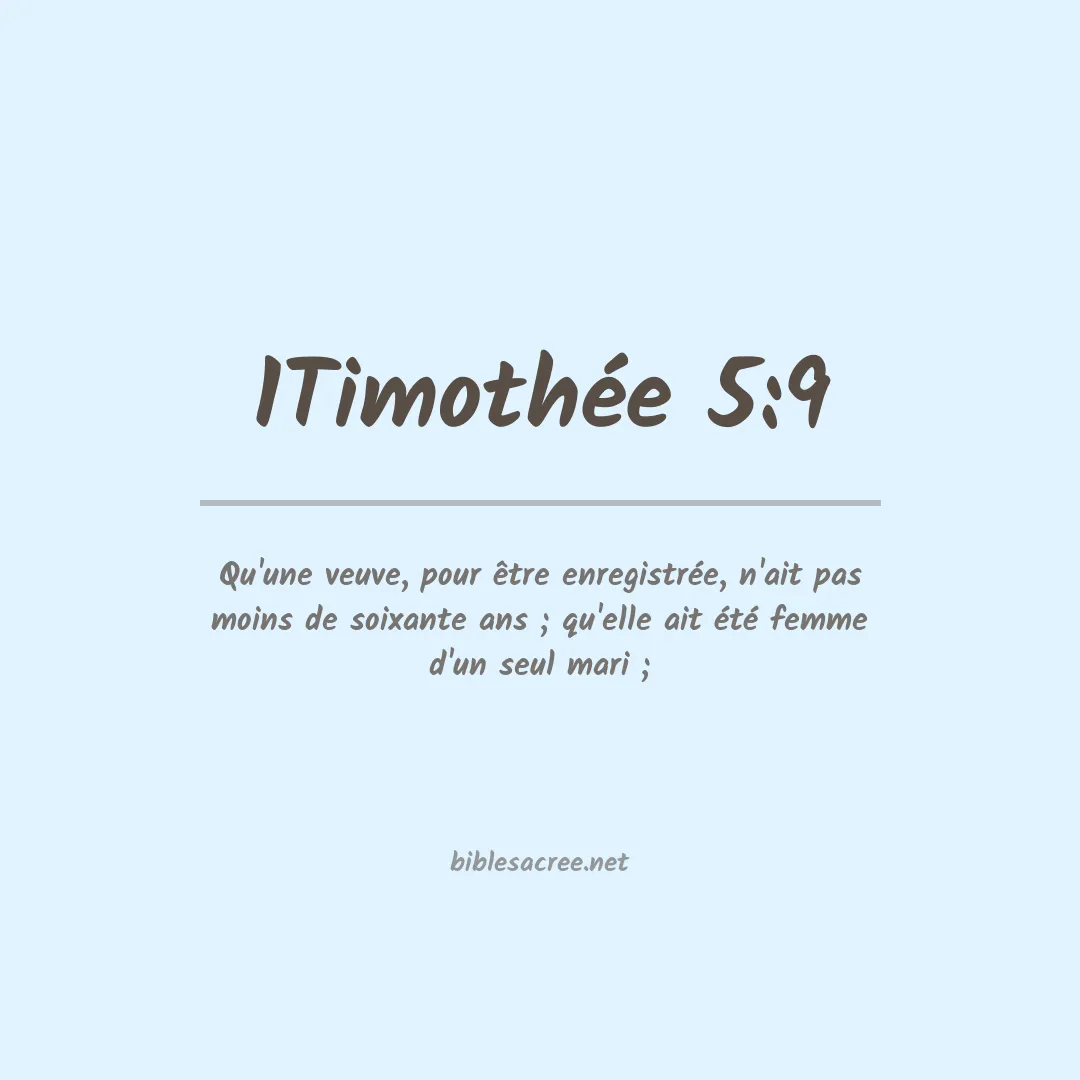 1Timothée - 5:9