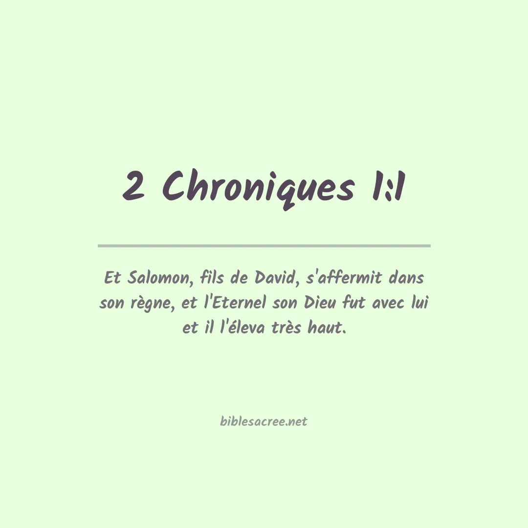 2 Chroniques - 1:1