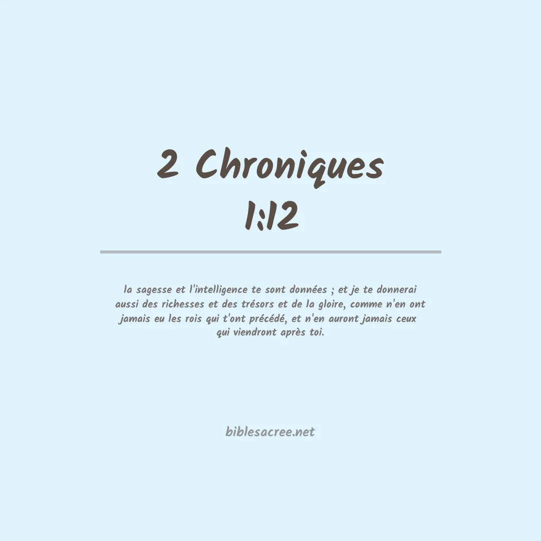 2 Chroniques - 1:12