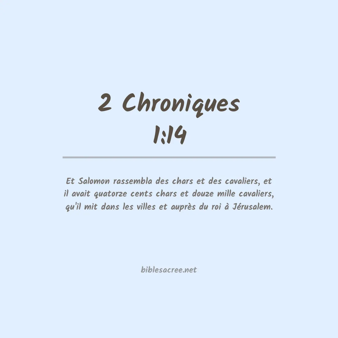 2 Chroniques - 1:14