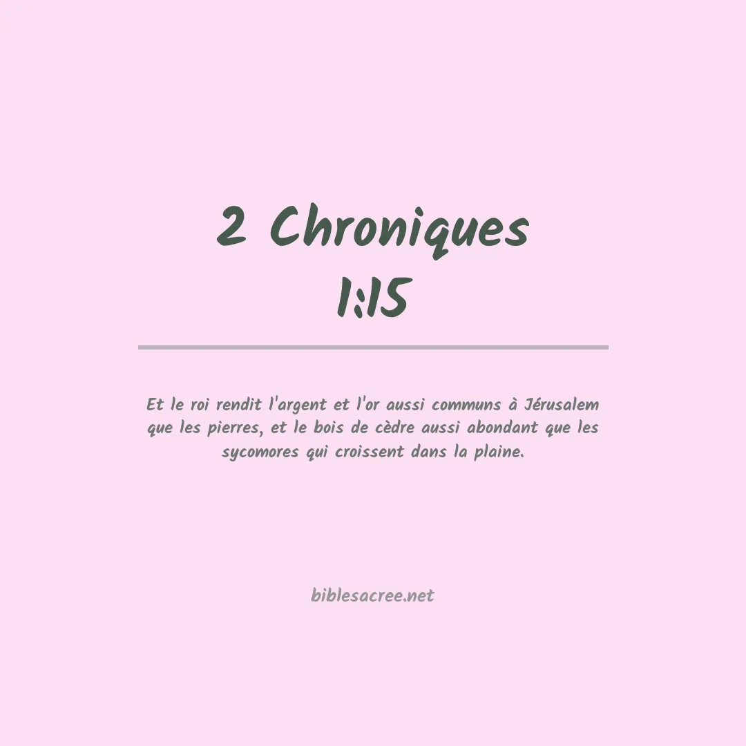 2 Chroniques - 1:15