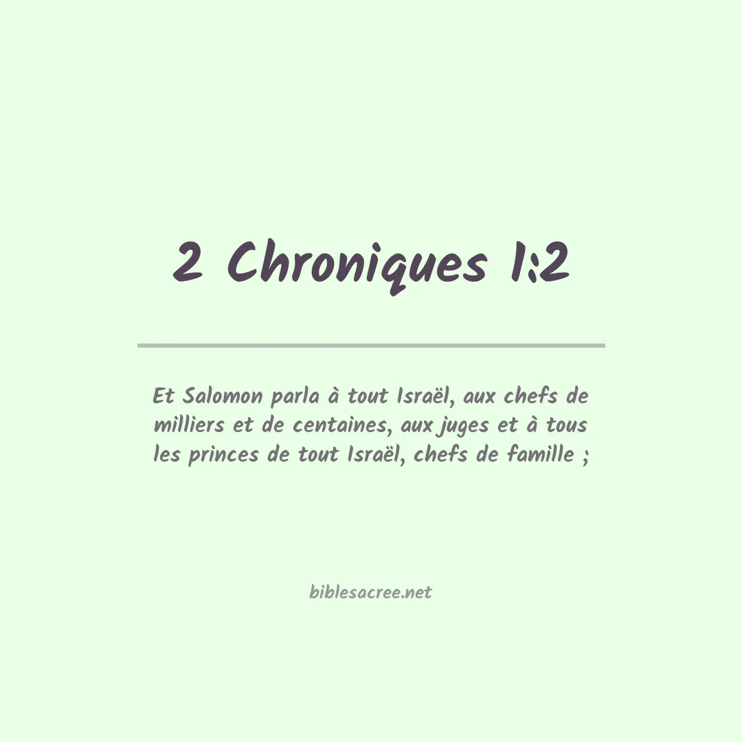 2 Chroniques - 1:2