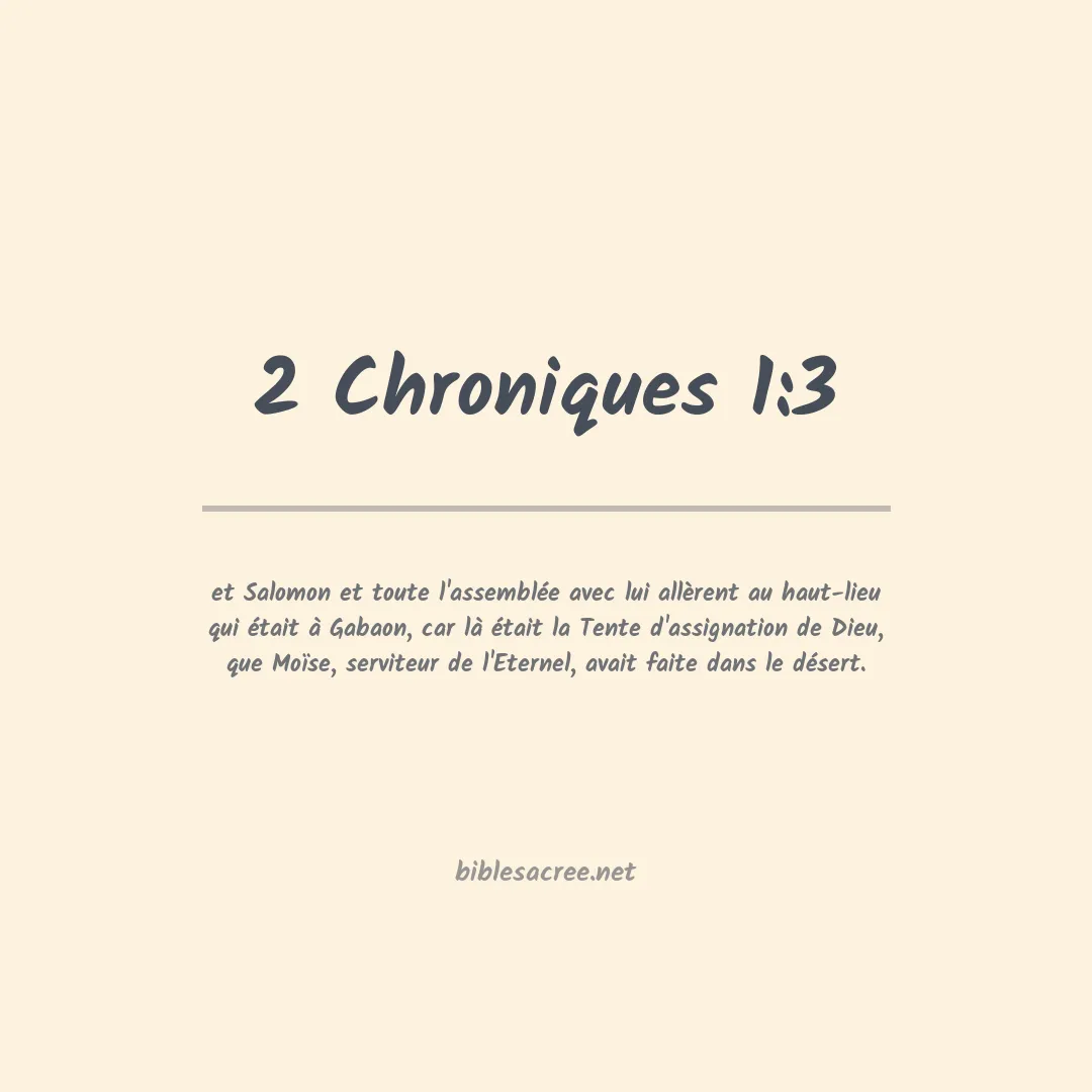 2 Chroniques - 1:3
