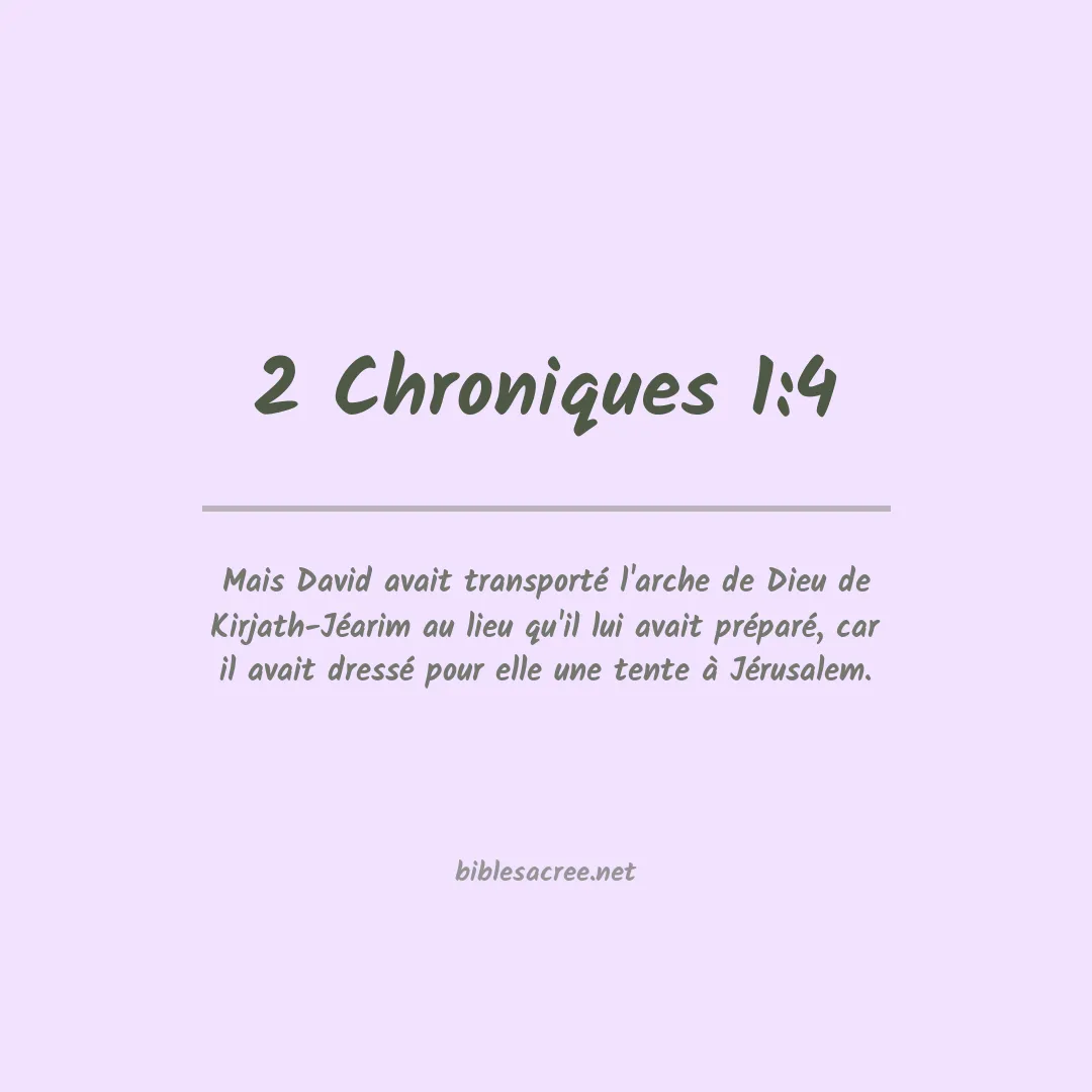 2 Chroniques - 1:4