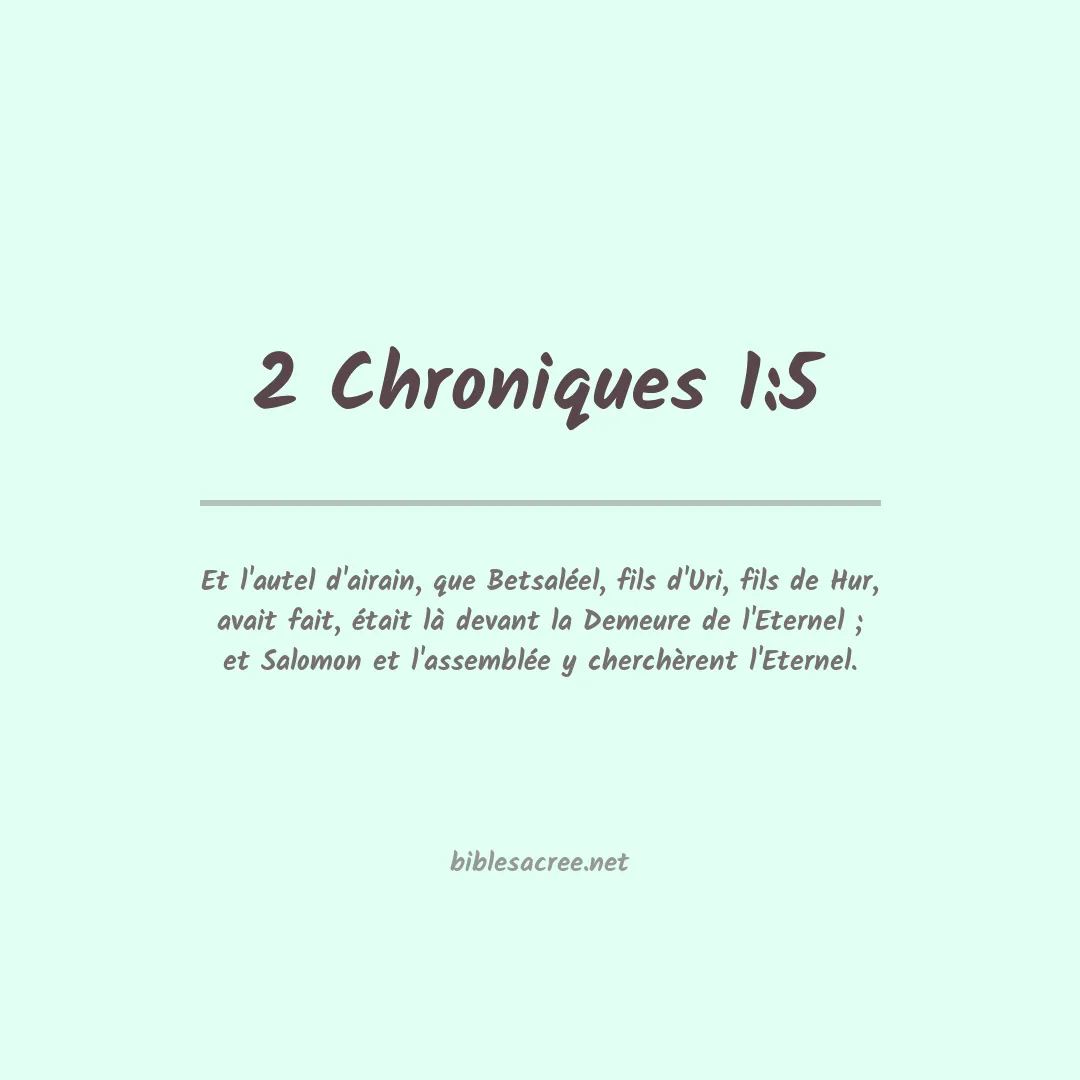 2 Chroniques - 1:5