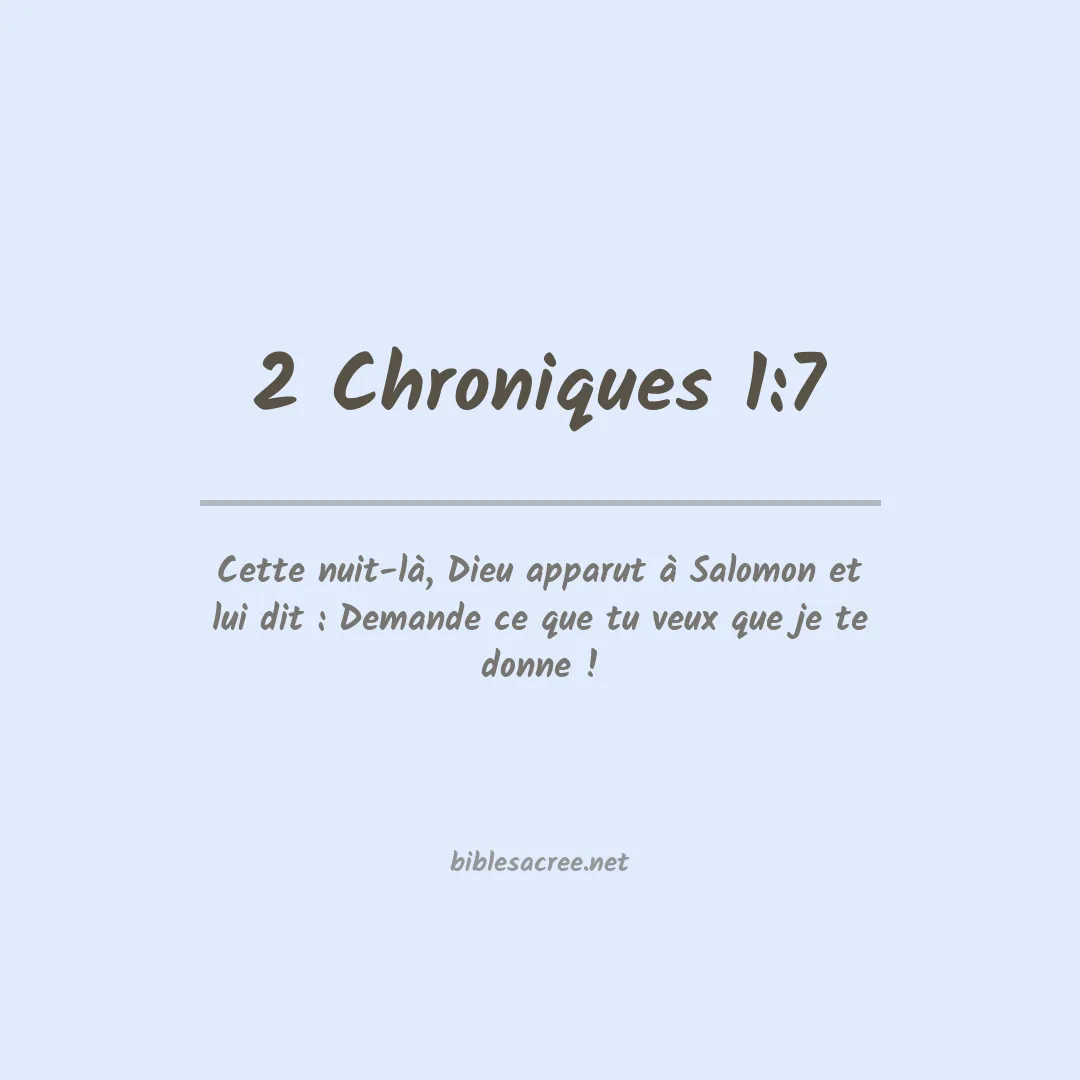 2 Chroniques - 1:7