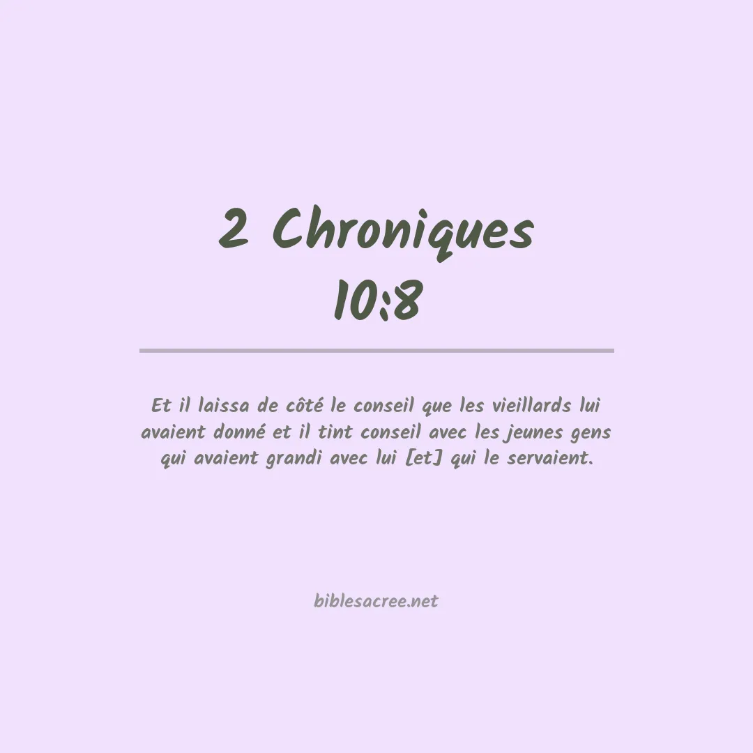 2 Chroniques - 10:8