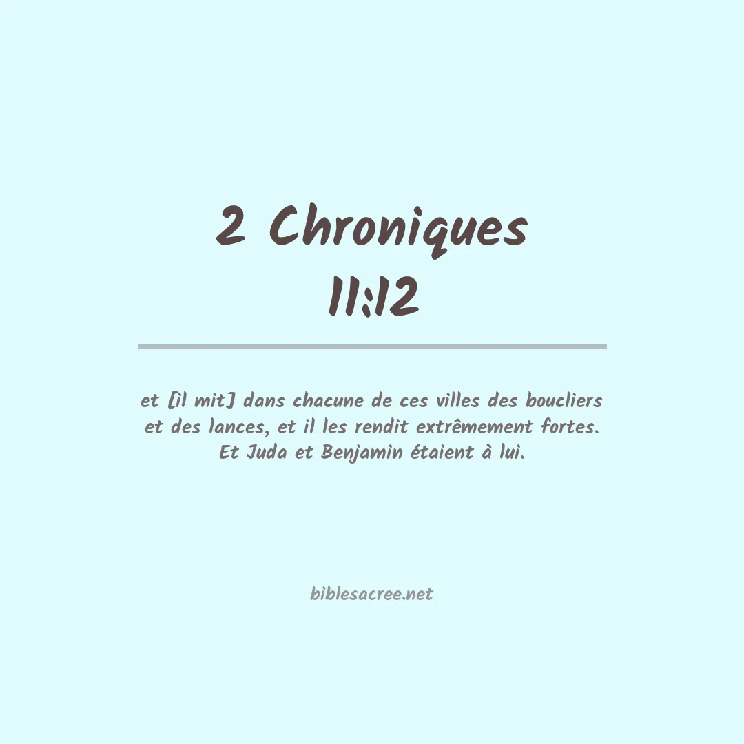 2 Chroniques - 11:12