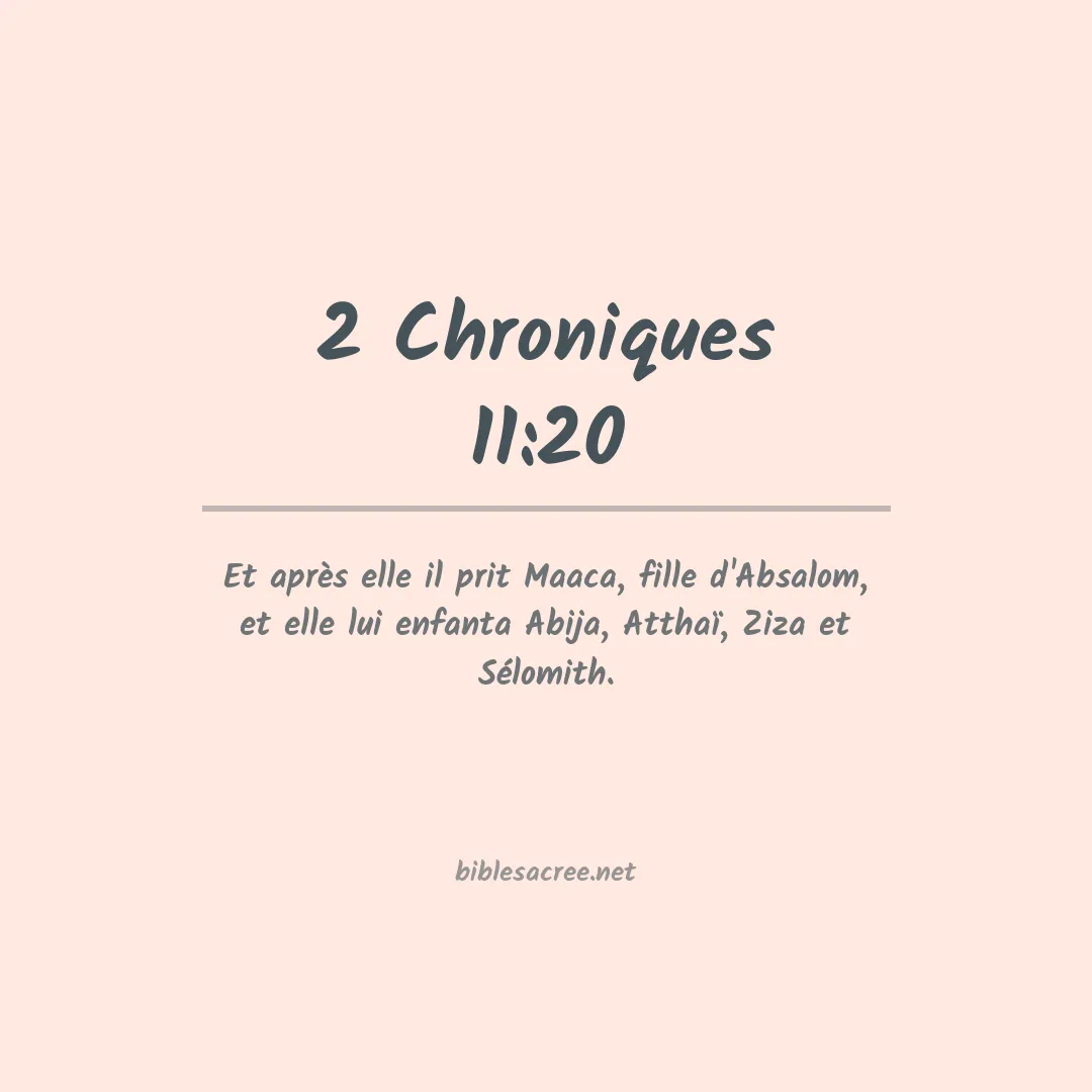 2 Chroniques - 11:20