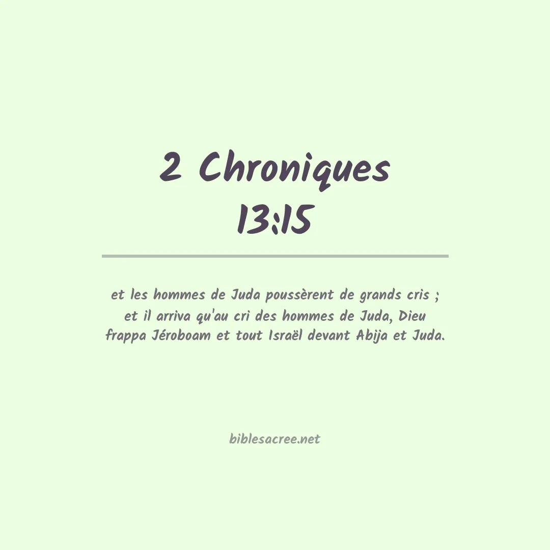 2 Chroniques - 13:15