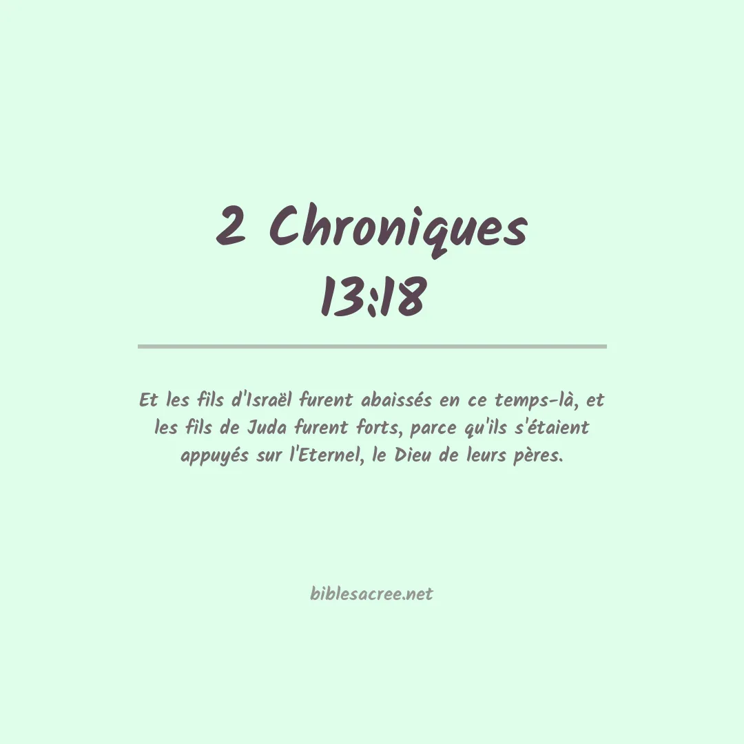 2 Chroniques - 13:18