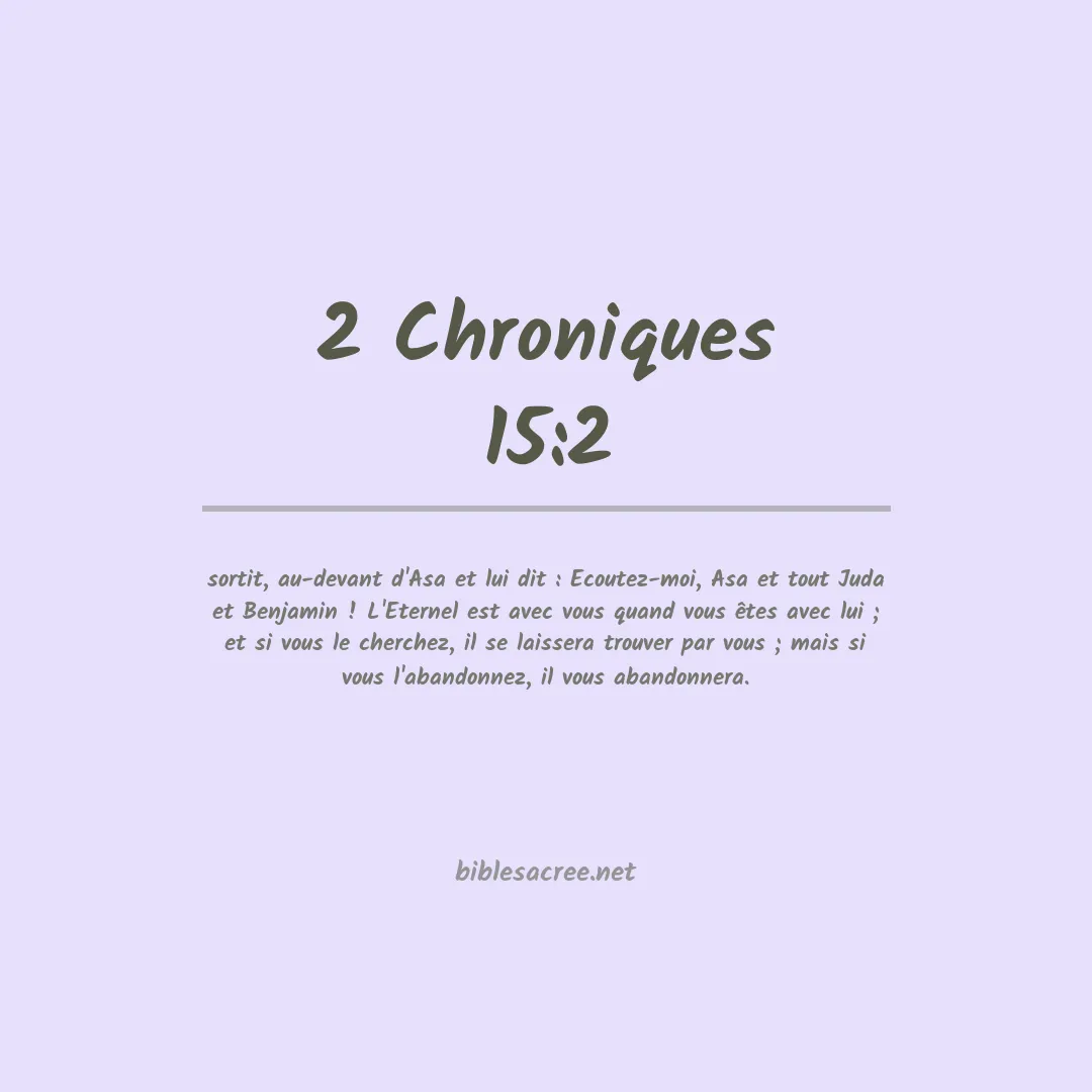 2 Chroniques - 15:2