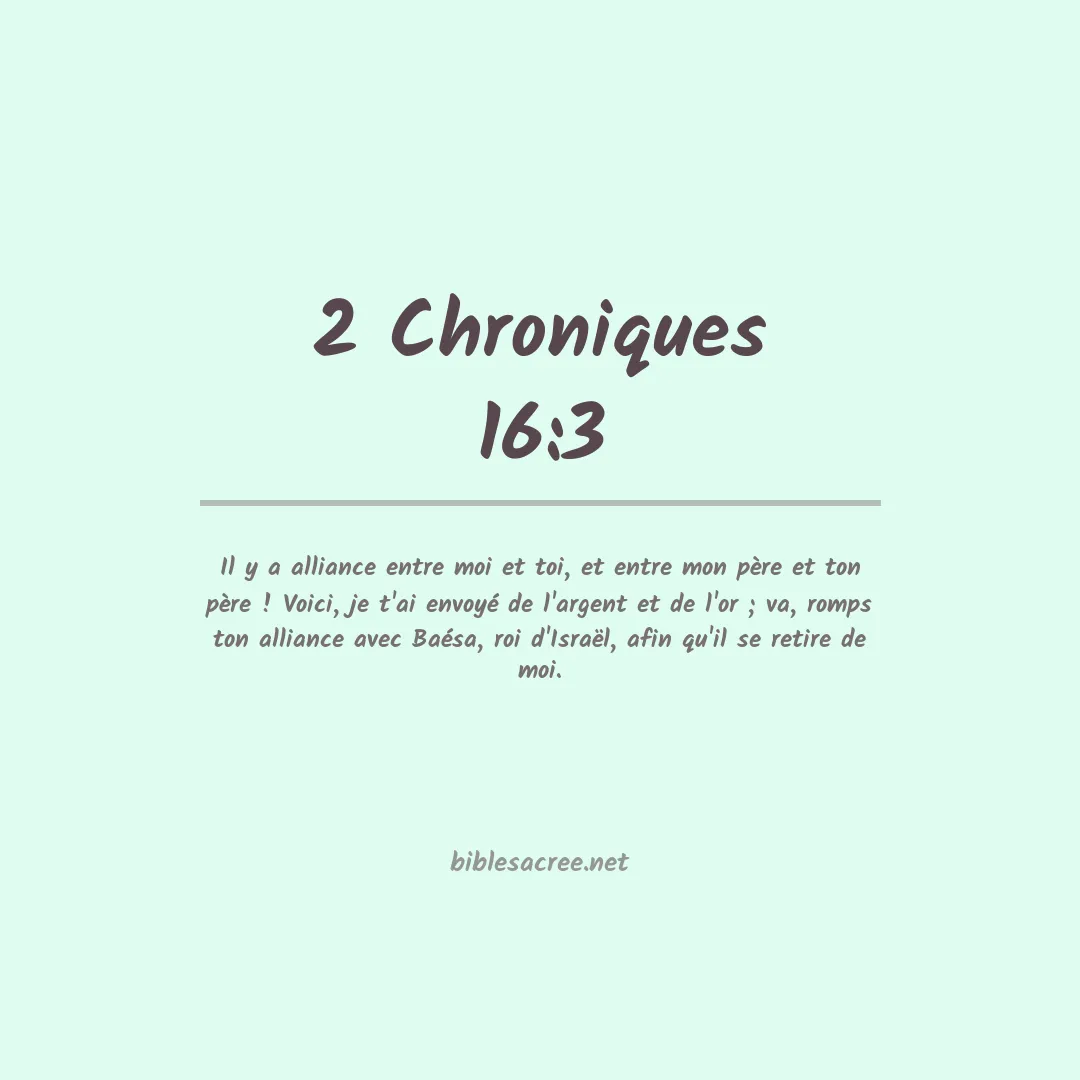 2 Chroniques - 16:3