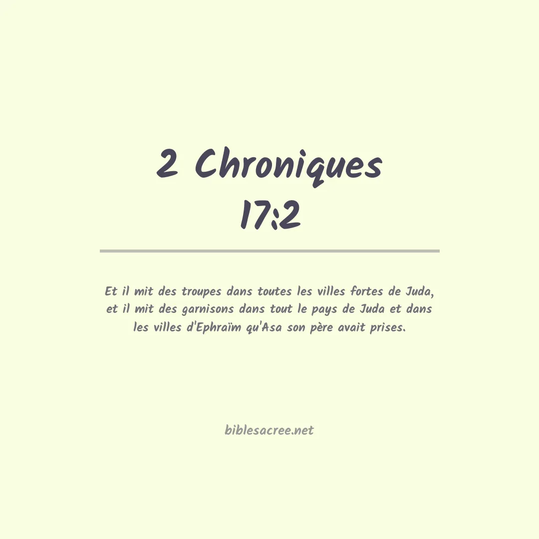 2 Chroniques - 17:2