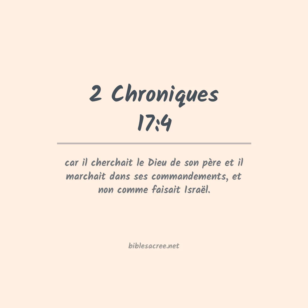 2 Chroniques - 17:4