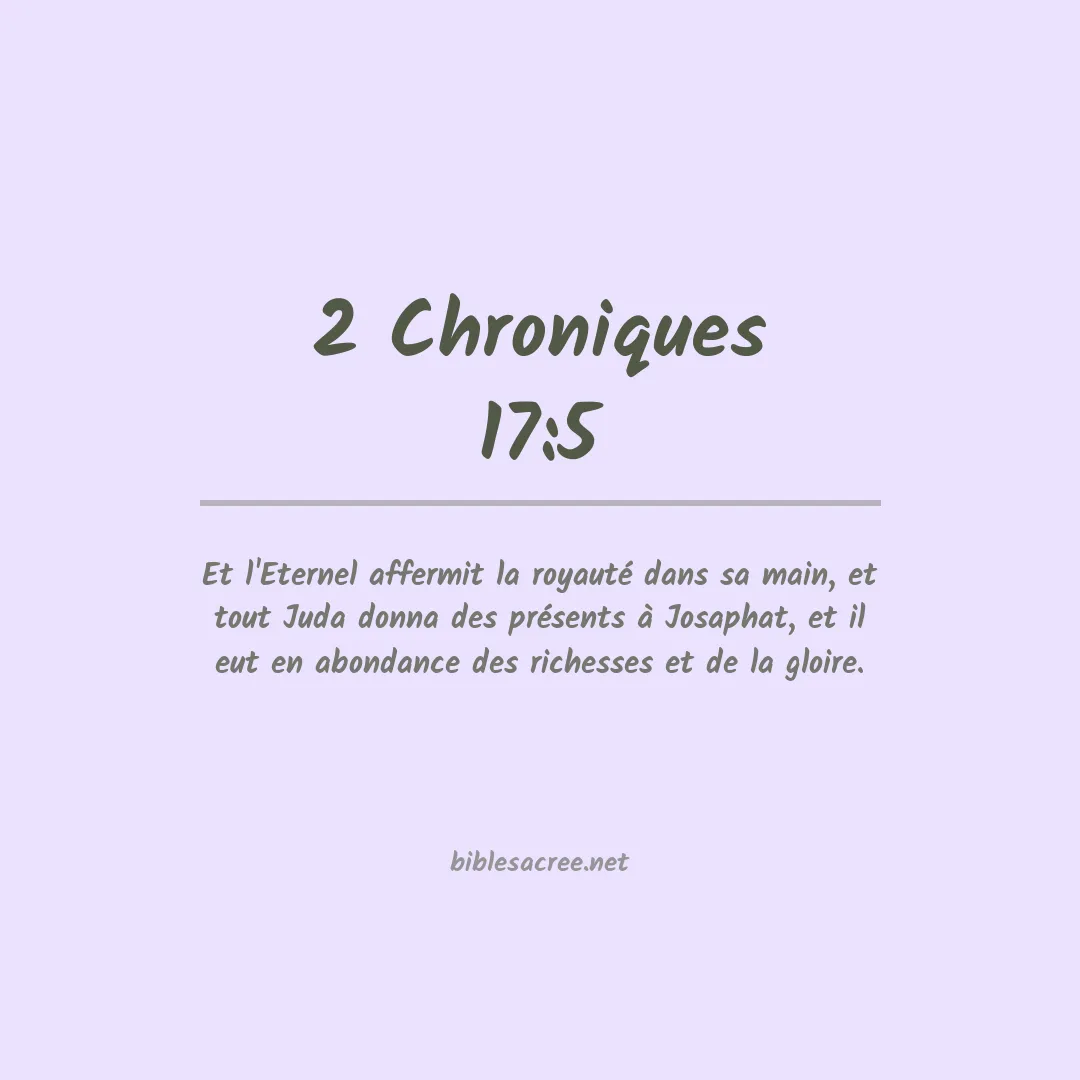 2 Chroniques - 17:5