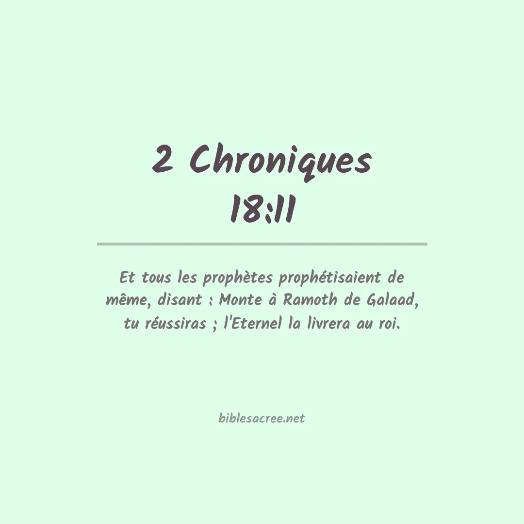 2 Chroniques - 18:11
