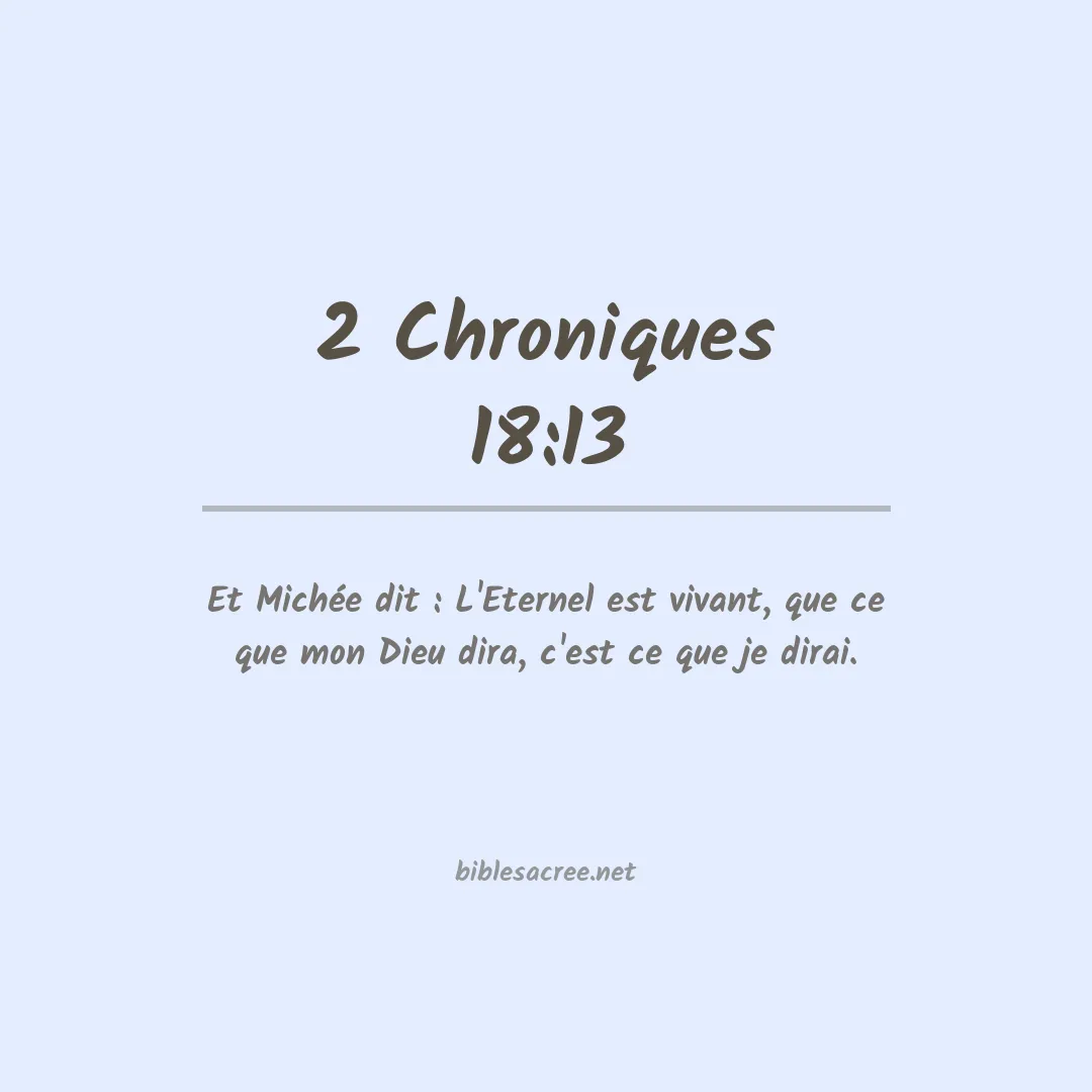 2 Chroniques - 18:13