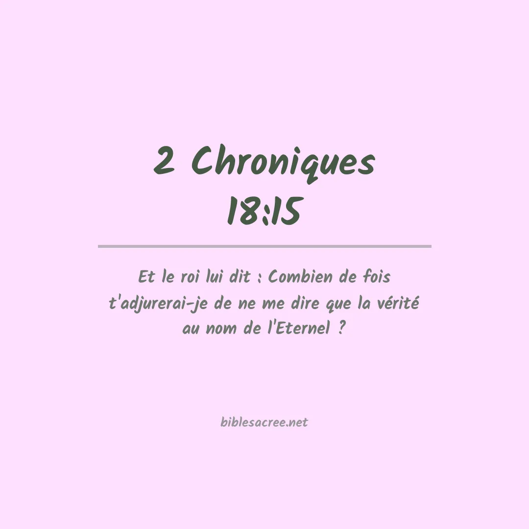 2 Chroniques - 18:15