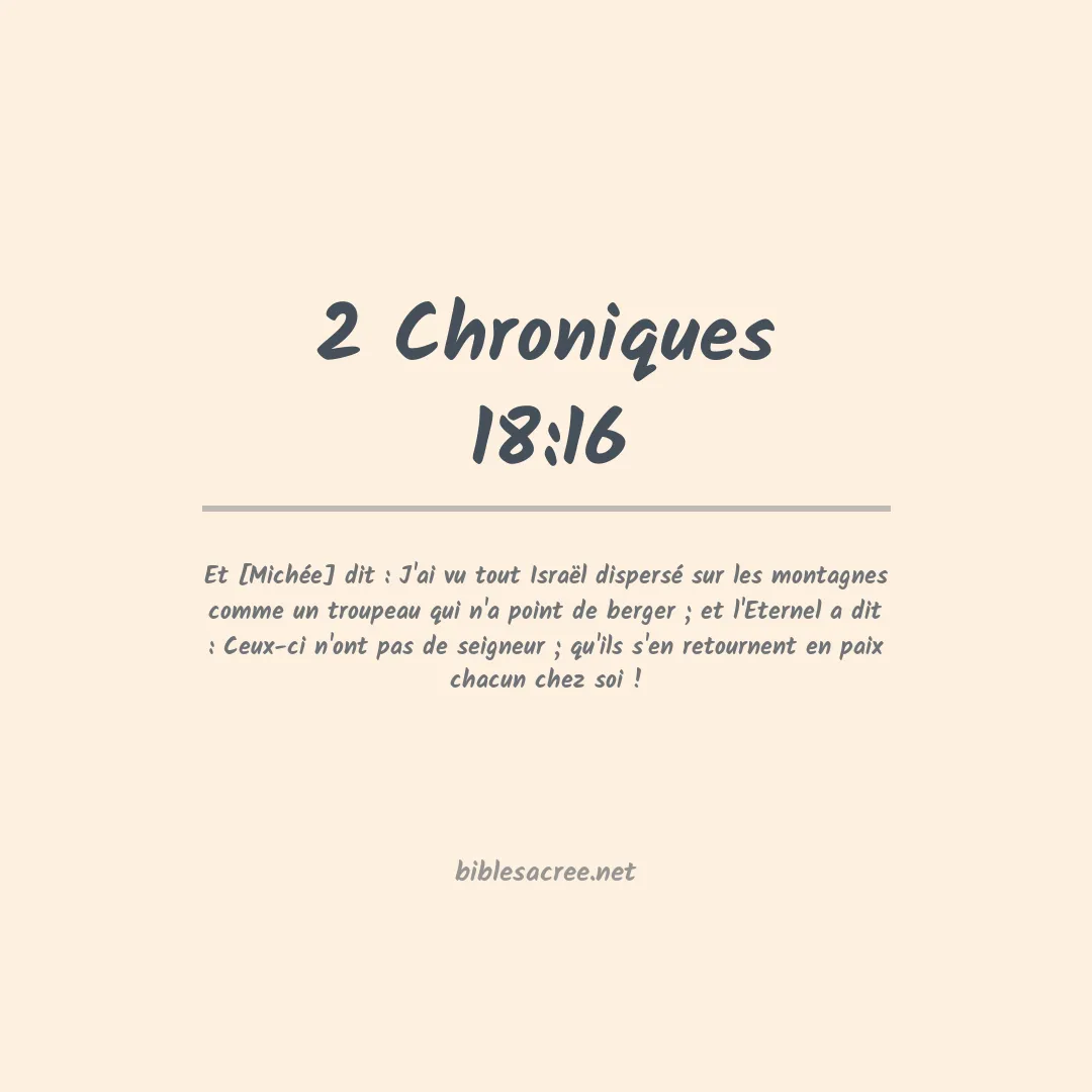 2 Chroniques - 18:16