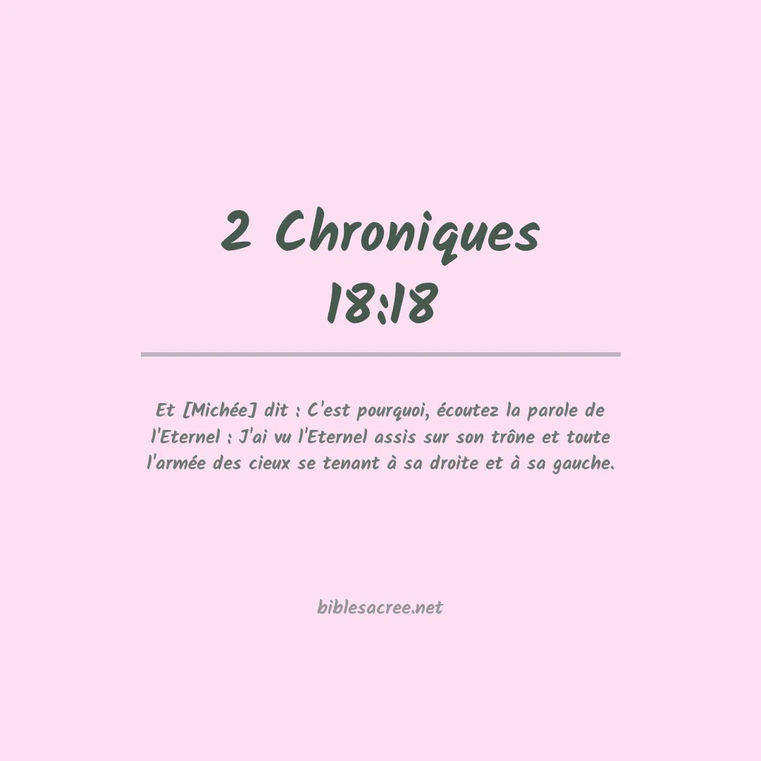 2 Chroniques - 18:18