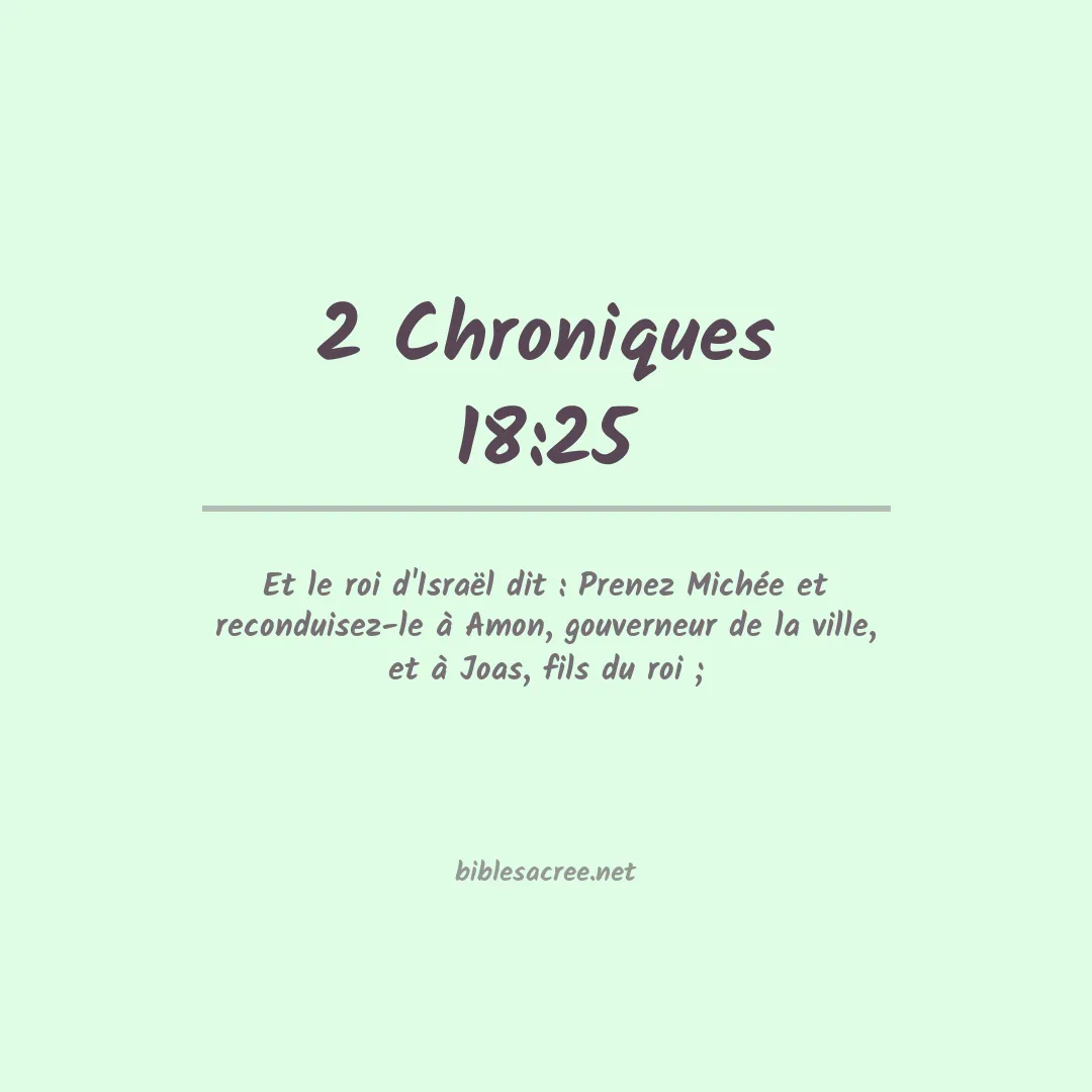 2 Chroniques - 18:25