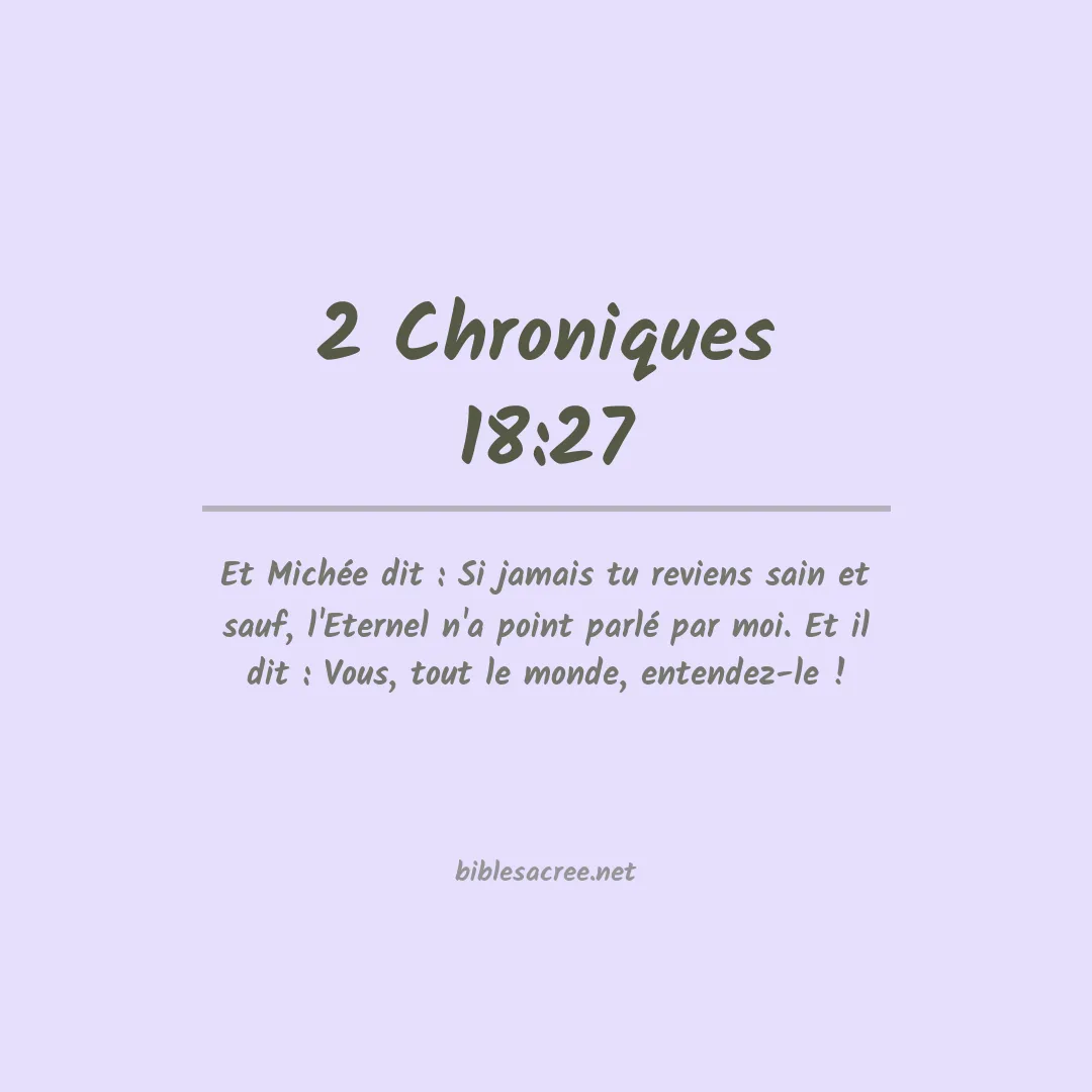 2 Chroniques - 18:27