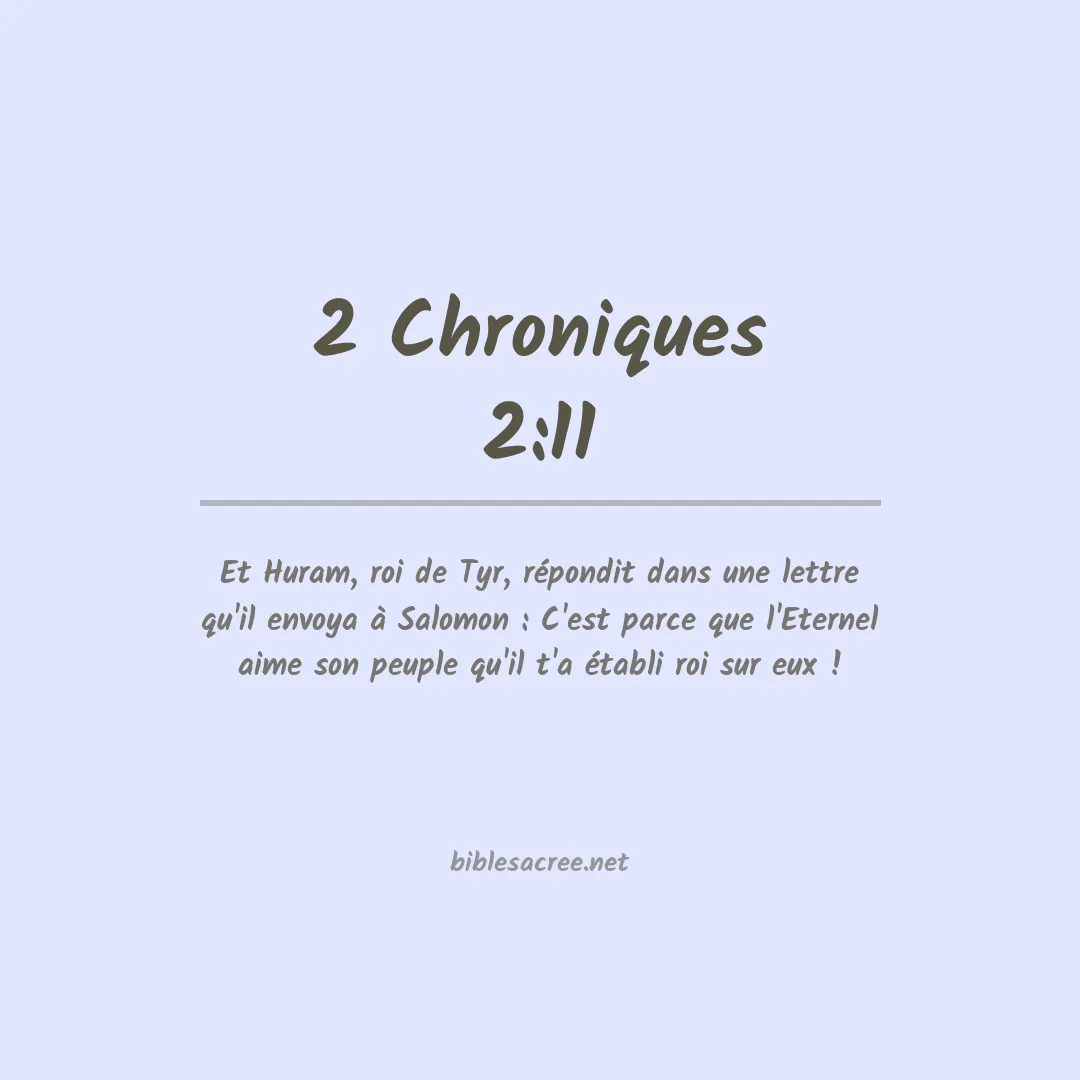 2 Chroniques - 2:11