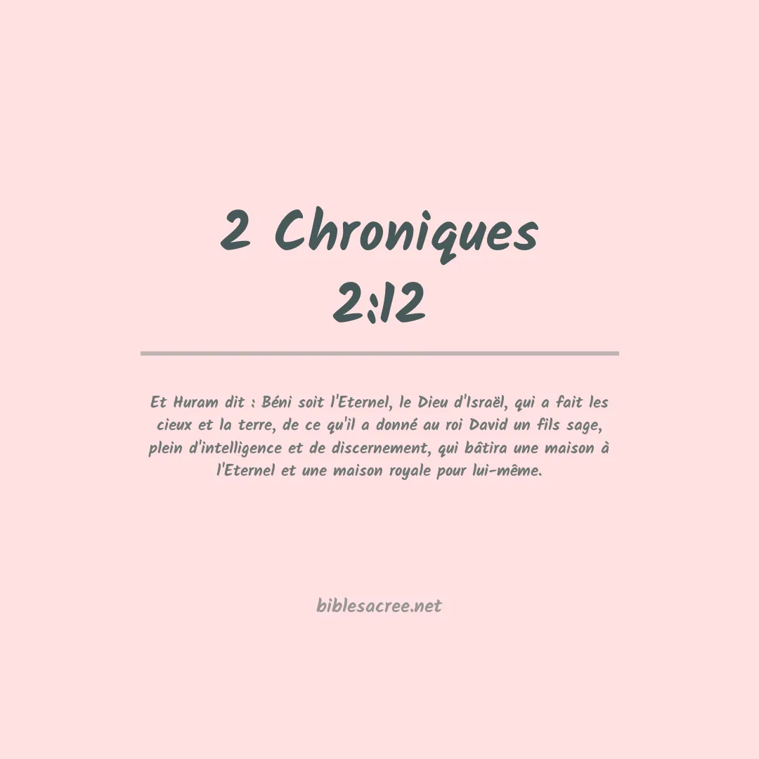 2 Chroniques - 2:12