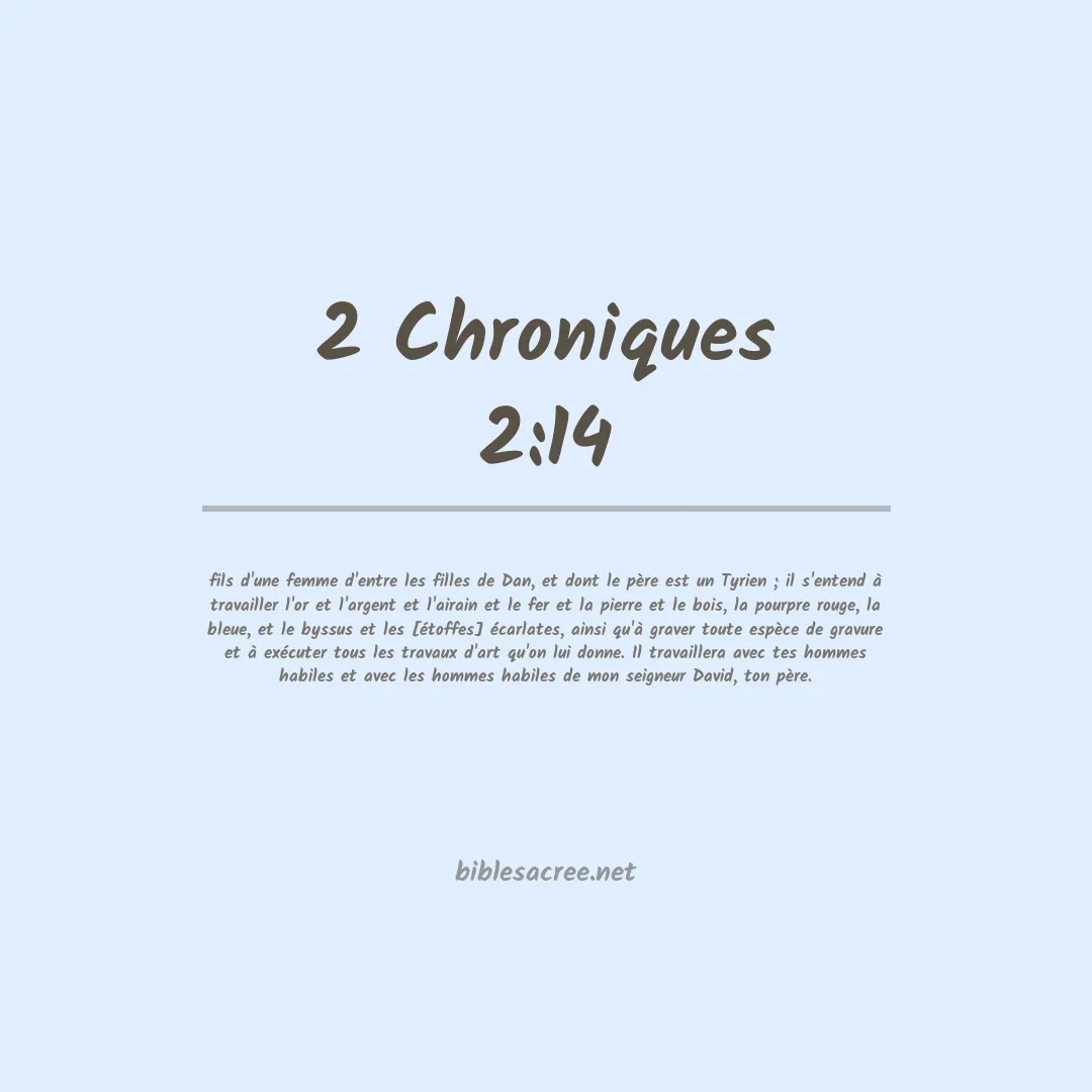 2 Chroniques - 2:14