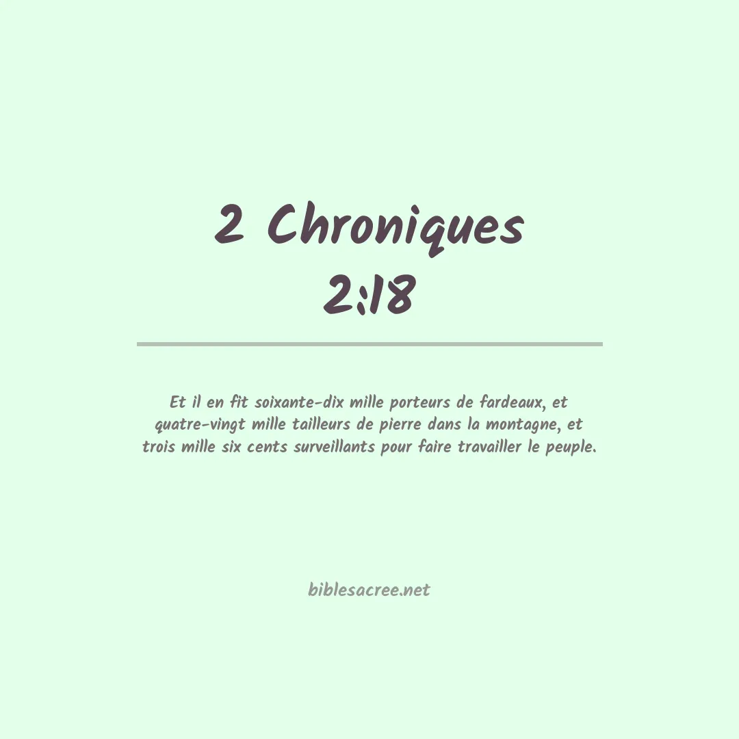2 Chroniques - 2:18