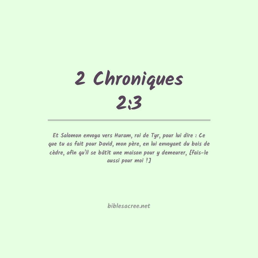2 Chroniques - 2:3