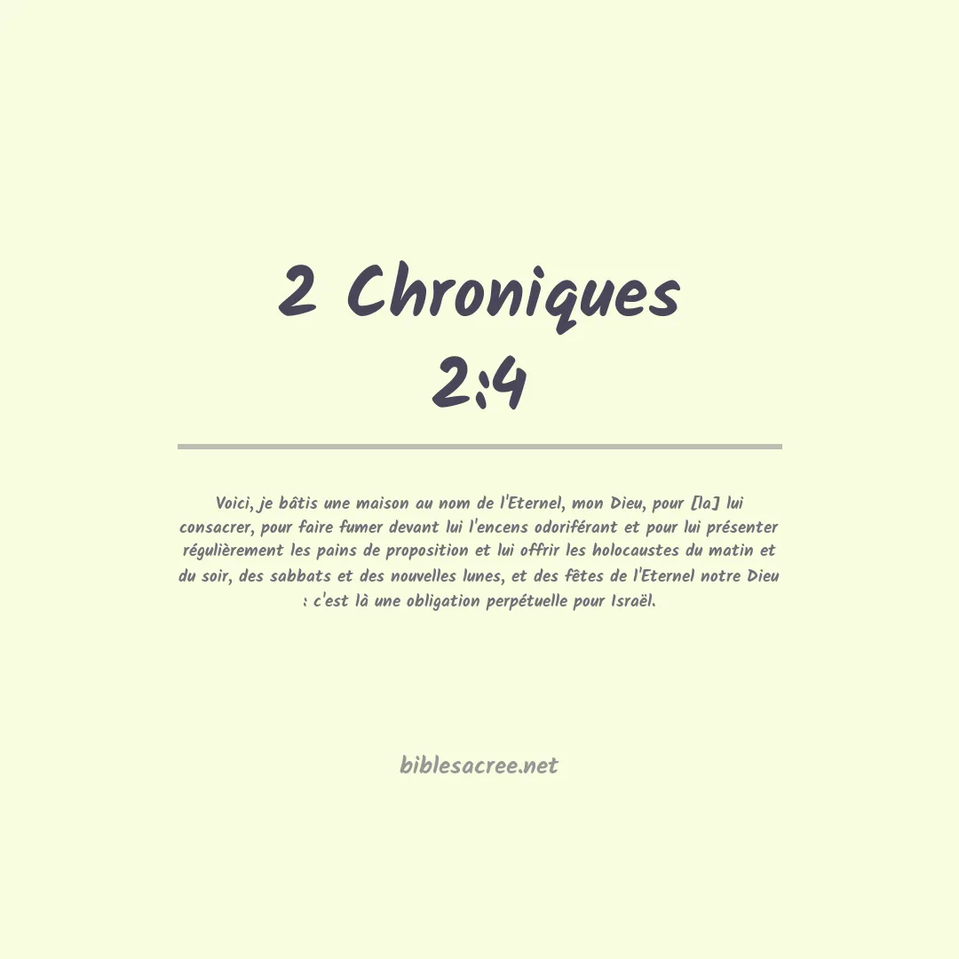 2 Chroniques - 2:4