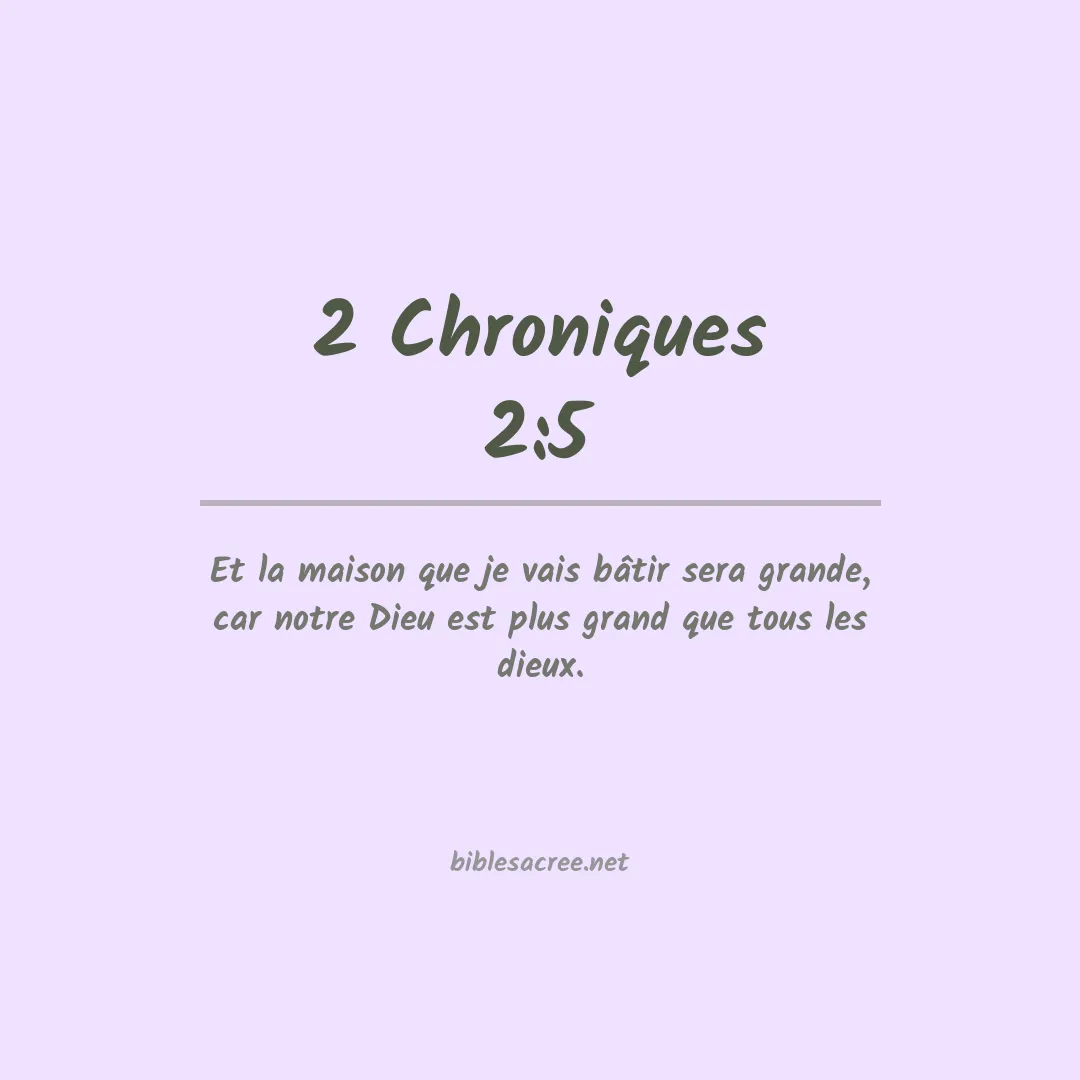 2 Chroniques - 2:5
