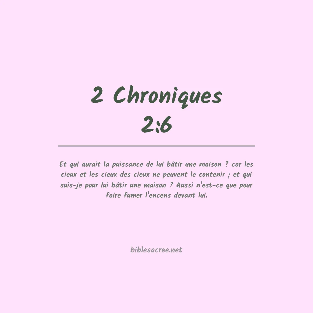 2 Chroniques - 2:6