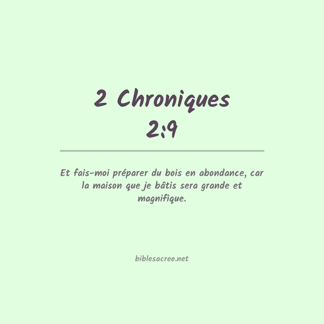2 Chroniques - 2:9