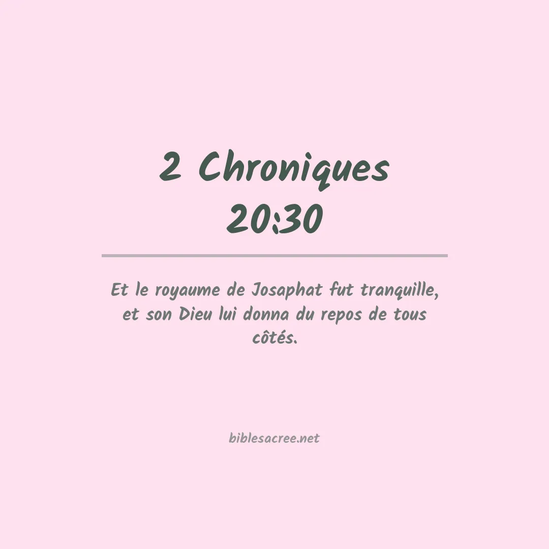 2 Chroniques - 20:30