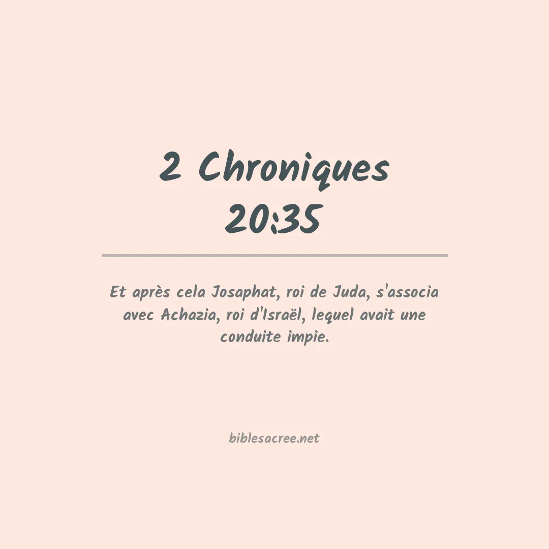 2 Chroniques - 20:35