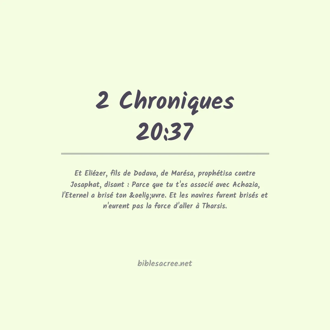 2 Chroniques - 20:37