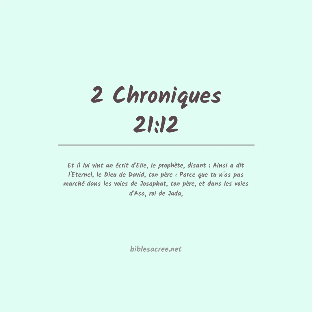 2 Chroniques - 21:12