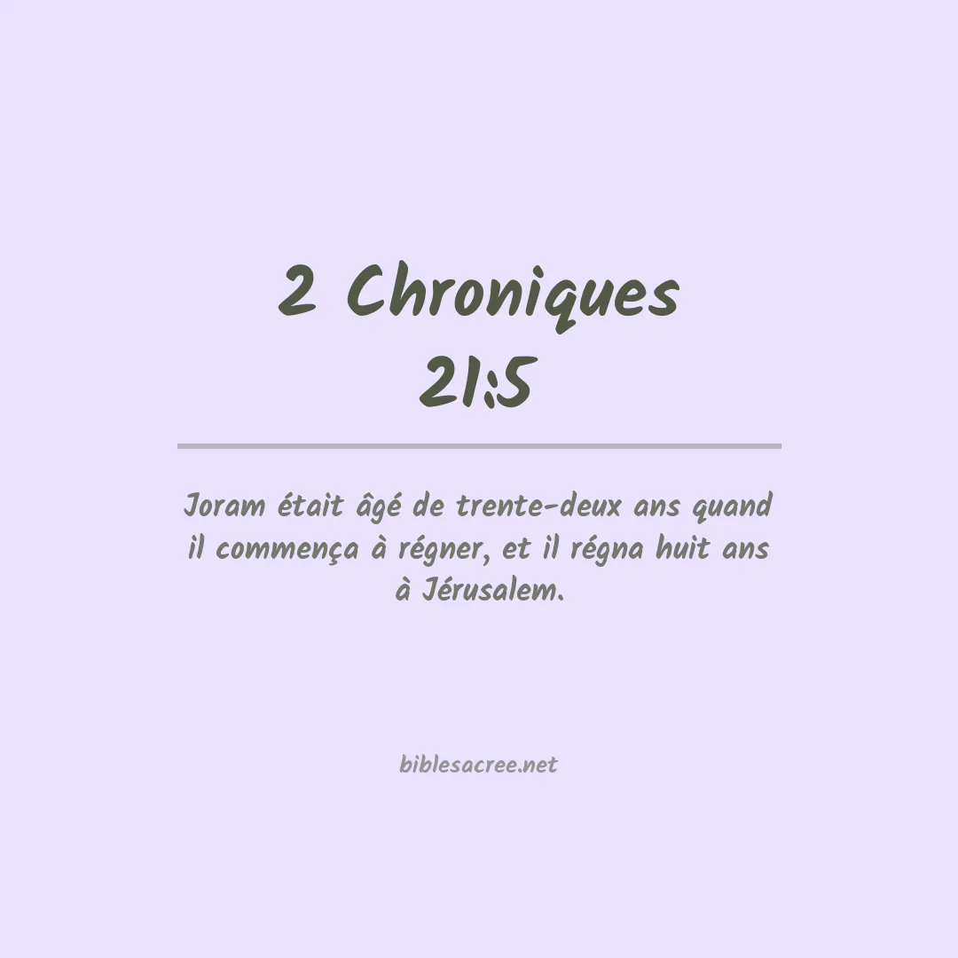 2 Chroniques - 21:5