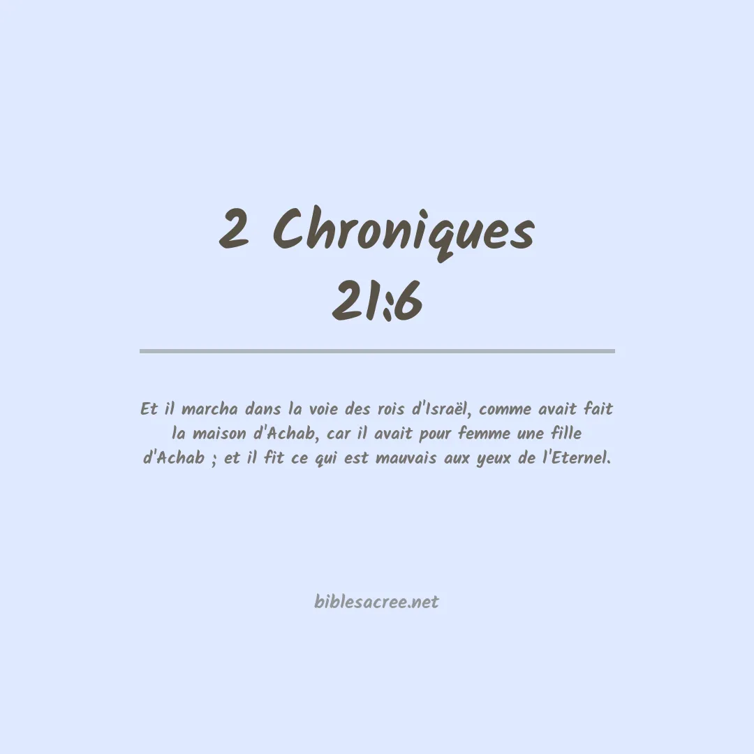 2 Chroniques - 21:6