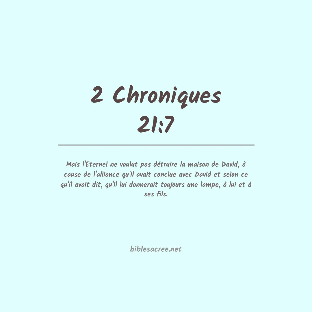 2 Chroniques - 21:7