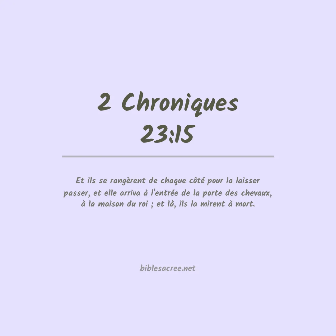 2 Chroniques - 23:15