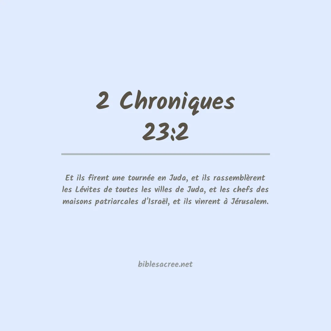 2 Chroniques - 23:2