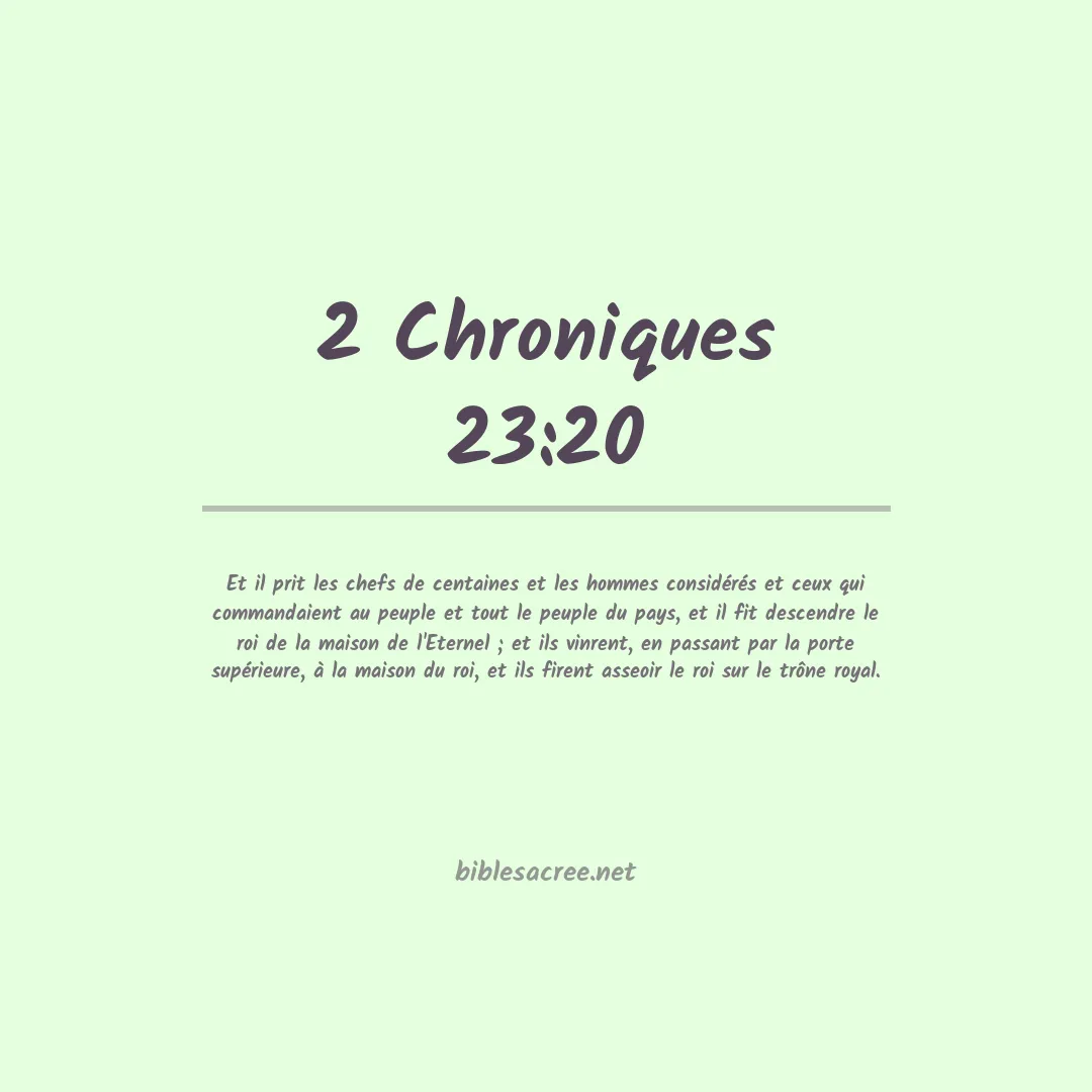 2 Chroniques - 23:20
